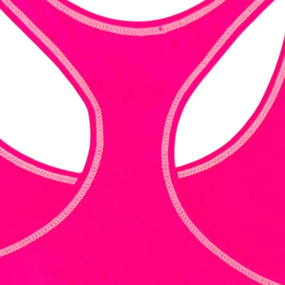 XOXO Girl size M 8/10 bright Pink unlined unpadded athletic racerback Sports Bra
